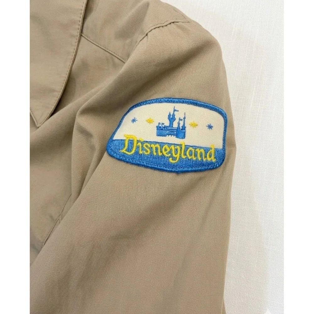 Vintage Disneyland London Fog Cast Member Trench Coat Tan Khaki Womens 14 Reg - Picture 3 of 8